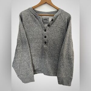 Women’s MWL Betterterry Henley Sweatshirt Size Large